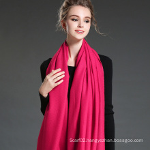 Women in Winter to Keep Warm Plain Mei Red   Polyester Scarf Shawl